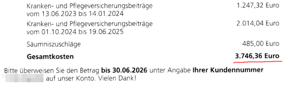 Krankenversicherungsbeiträge im Rahmen der "obligatorischen Anschlussversicherung" werden wieder übernommen Krankenversicherungsbeiträge im Rahmen der "obligatorischen Anschlussversicherung" werden wieder übernommen
